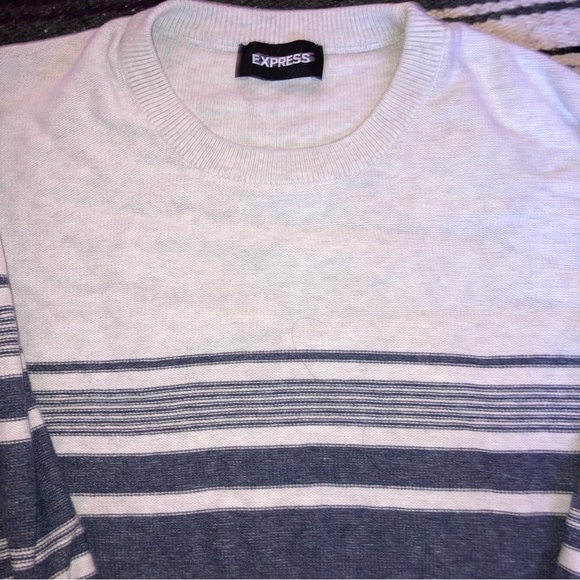 White and Blue Sweater - Picture 2 of 3